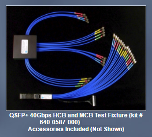 Wilder QSFP+ 40Gbps HCB and MCB Test Fixture